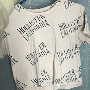 Graphic cropped Hollister T-shirt